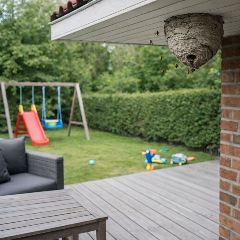 Hvepsebo ved terrasse og legeplads – sikker bekæmpelse uden at sætte familien i risiko
